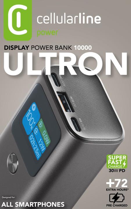 Produktbild Cellularline CELLULAR LINE Ultron 10000 (10000 mAh (10000 mAh, 30 W)