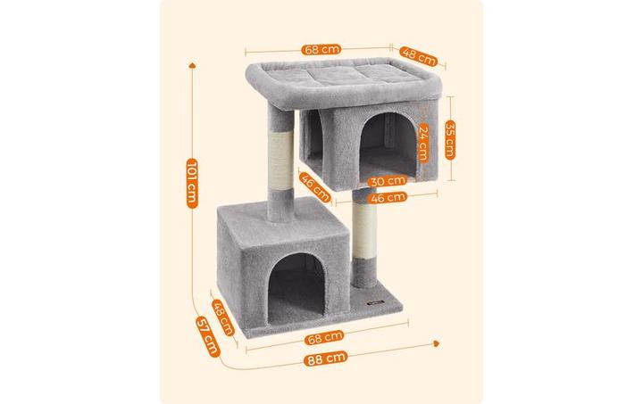 Immagine prodotto Feandrea Simba (101 cm, Grigio chiaro)