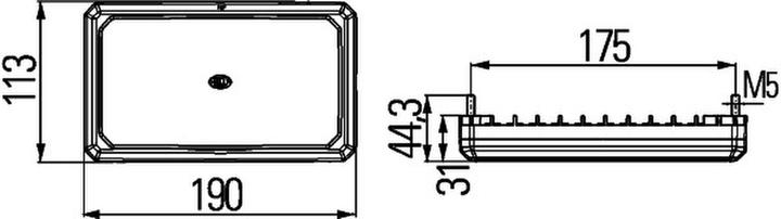 Produktbild Hella Arbeitsscheinwerfer LED Flat Beam 1000 1000lm Nahfeldauslechtung