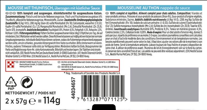 Produktbild Gourmet Mousse mit Thunfisch (Adult, 1 Stk., 114 g)