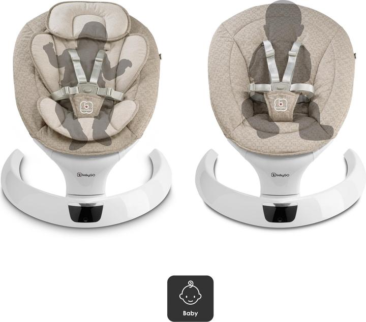 Actual product image BabyGo Swing beige