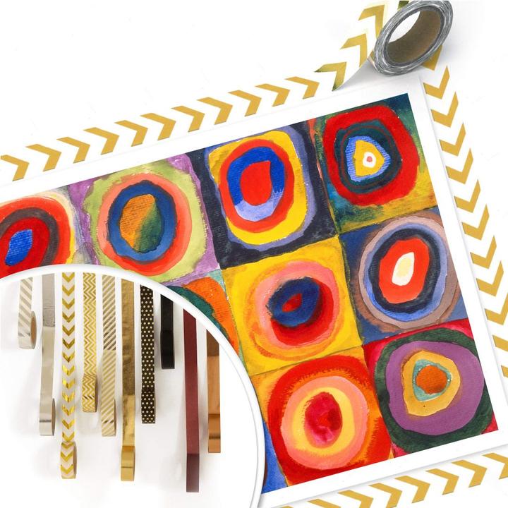 Produktbild Trenddeko Kandinsky - Farbstudie: Quadrate und konzenzentrische Ringe (50 x 40 cm)