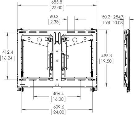 Image du produit Vogels Professional PFW 6880 - Kit de montage pour écran vidéo - noir (37"-65") (Mur, 65", 45.50 kg)