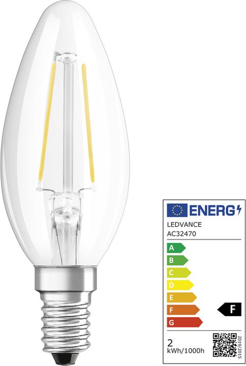 Actual product image Osram Star Classic B (E14, 15 W, 136 lm, 1 x, F)