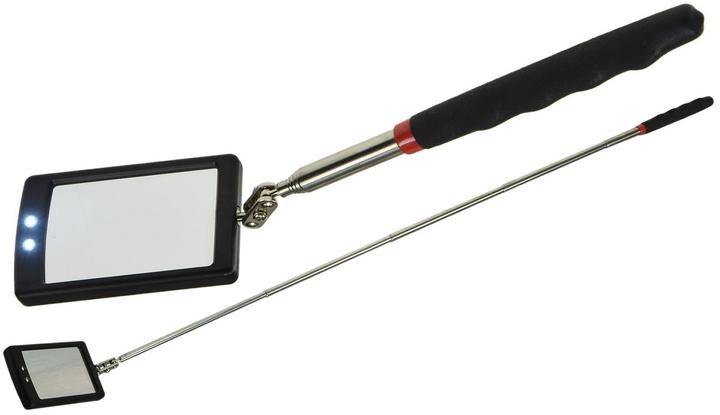 König Design Telescopic mirror with LED lighting total length 28 88cm, mirror 65x40mm