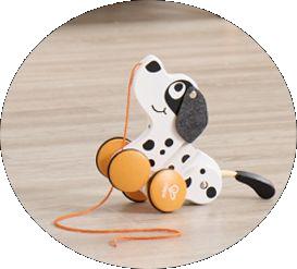 Actual product image Hape Pull Along Dalmatian