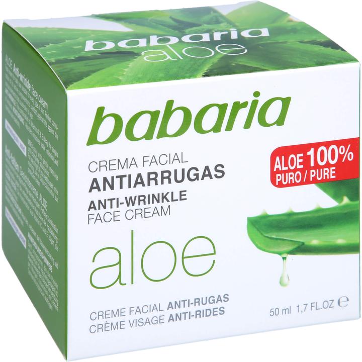 Actual product image Babaria Anti-Wrinkle Cream Aloe Vera 50 ml (50 ml, 24h cream)