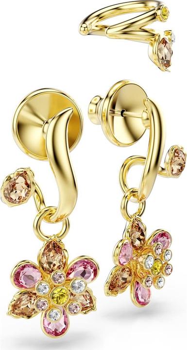 Actual product image Swarovski Idyllia Ohrringe Set Verschiedene Schliffe Blume Mehrfarbig Goldlegierungsschicht