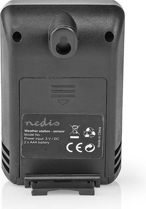 Actual product image Nedis Weather Station - Alarm - Hygrometer - Outdoor Sensor - Black/Silver