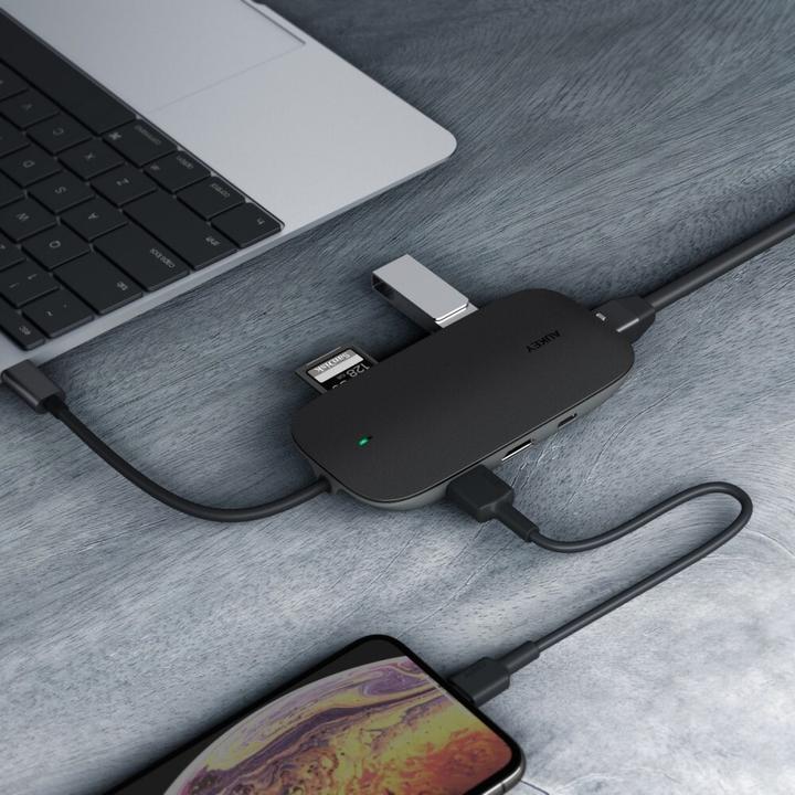 Immagine prodotto Aukey I/O-HUB USB3 3 PORTE CB-C71/LLTSN1001018 (USB-C, 8 Porti)