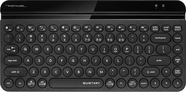 Actual product image A4Tech Wireless Keyboard FSTYLER FBK30 Black 2.4GHz+BT (Silent) (Eng. Int., Wireless)