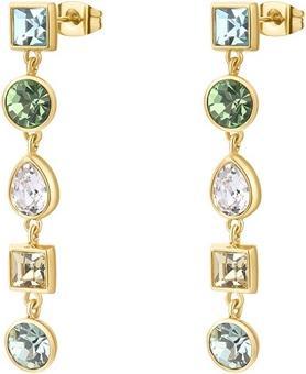Image du produit Brosway - Long gold-plated earrings with colored crystals Symphonia BYM182
