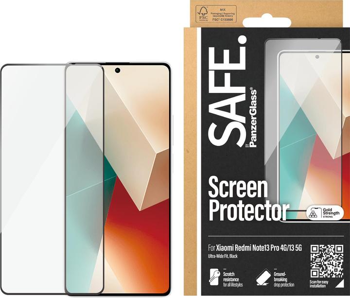 Produktbild PanzerGlass SAFE.by Screen P. Xiaomi Redmi Note 13 5G /UWF (1 Stück, Xiaomi Redmi Note 13 Pro 4G, Xiaomi Redmi Note 13 5G)