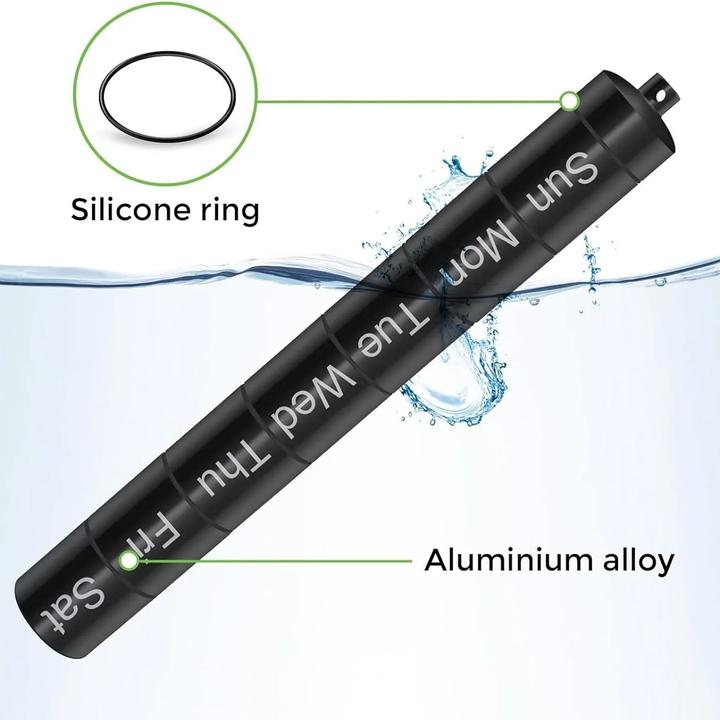 Actual product image Cbx Portable 7-day pill box with key ring and carabiner