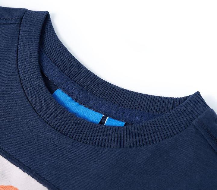 Immagine prodotto VidaXL Camicia a maniche lunghe per bambini blu navy melange 140,Materiale: 100 (140)