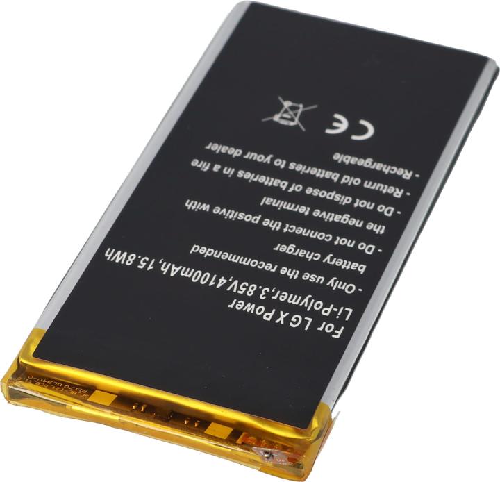 Actual product image AccuCell Akku LG X Power, Li-Polymer, 3,85V,, 15,8Wh, built-in, ohne Werkzeug