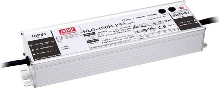 Produktbild MeanWell MEAN WELL HLG-100H-24AB, 100 W, IP20, 90 - 305 V, 4 A, 24 V, 68 mm