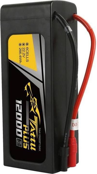 Actual product image Tattu Accumulator Plus 12000mAh 22.2V 15C 6S1P (22.20 V, 12000 mAh)