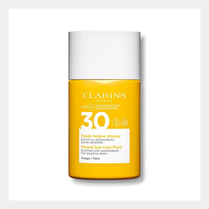 Immagine prodotto Clarins Sole - Fluide Solaire Minéral Visage SPF30 (Crema solare viso, SPF 30, 30 ml, 62 g)