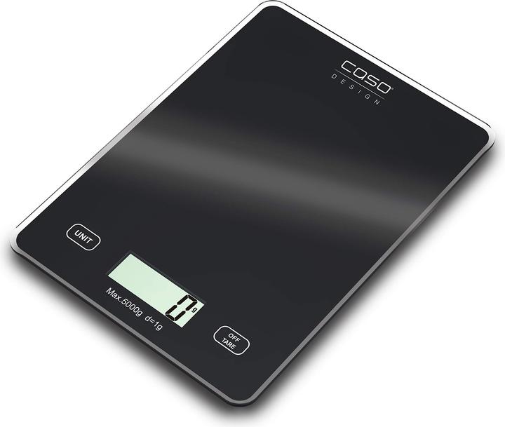 Produktbild Caso Kitchen scale Slim Maximum weight (capacity) 5 kg, Graduation 1 g, Black