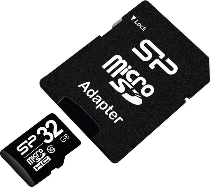 Actual product image Silicon Power SP032GBSTH010V10-SP (32 GB, microSDHC, U1, UHS-I)