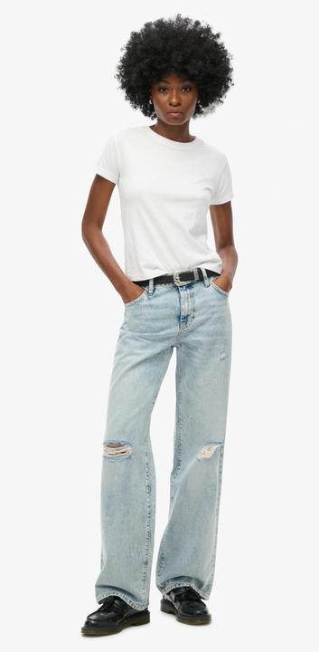 Actual product image Superdry Organic Cotton Mid Rise Wide Leg Jean (W28/L30)