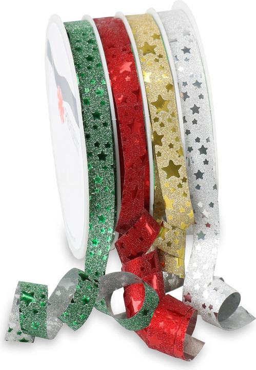 Produktbild Magni Ringelband Glitter Star traditional 10mmx16m (Geschenktüte, 21 x)