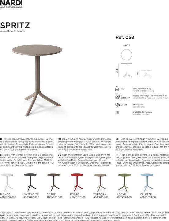 Image du produit Nardi Spritz (60.50 cm)