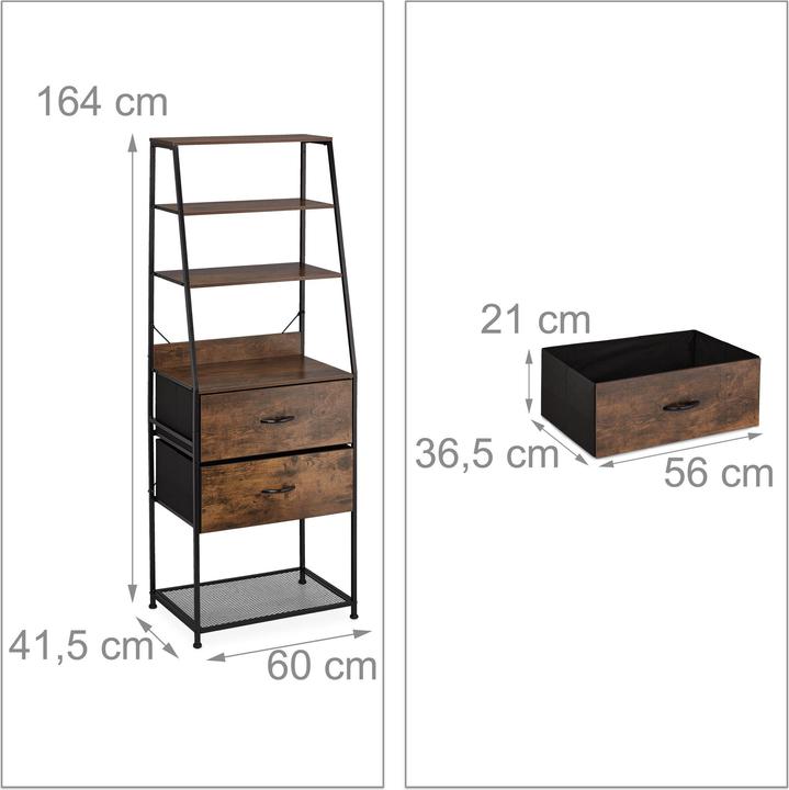 Actual product image Relaxdays Vintage-Regal (60 x 41.5 x 164 cm)