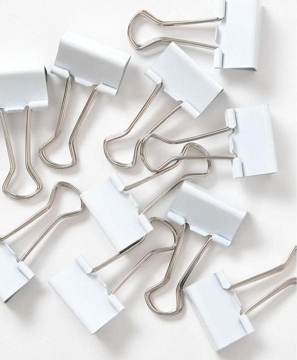 Produktbild Herlitz Aktenklammer Binder clips weiss 25mm 10Stk (10 x)