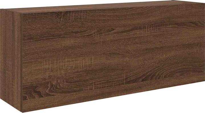 Actual product image VidaXL Brown oak-look bathroom wall cabinet 100x25x40 cm wood-based material (100 x 25 x 40 cm)