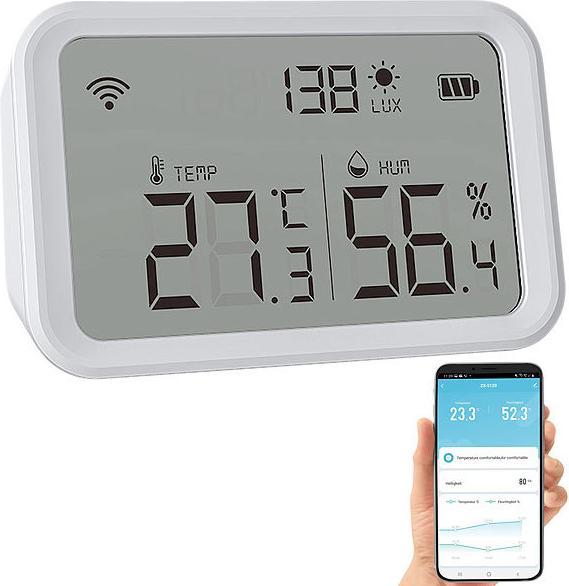 Luminea 3in1-WLAN-Sensor für Temperatur