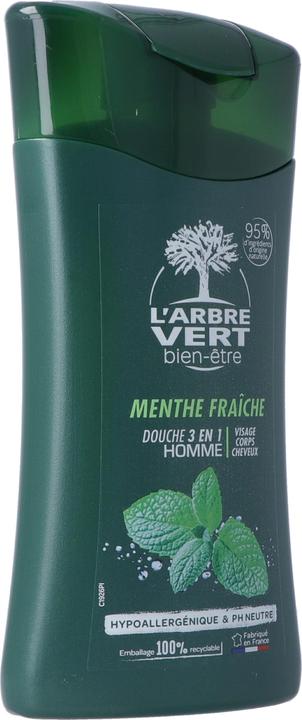 Produktbild L'arbre vert Öko Duschcreme & Shampoo Mann Frische Minze (250 ml)