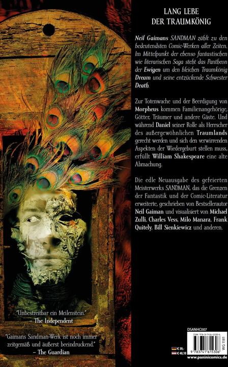 Actual product image Panini Sandman Deluxe (German, Neil Gaiman, Bill Sienkiewicz, Milo Manara, Frank Quitely, Bryan Talbot, 2019)