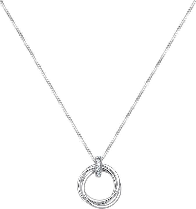 Immagine prodotto Elli DIAMANTI Collana Circle Trio Diamond (0,025 ct.) Argento 925 (Argento 925, Diamante, 45 cm)