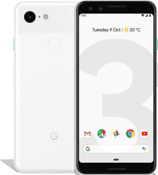 Google Pixel 3 (64 Go, Clearly White, 5.50", SIM simple, 12.20 Mpx, 4G)