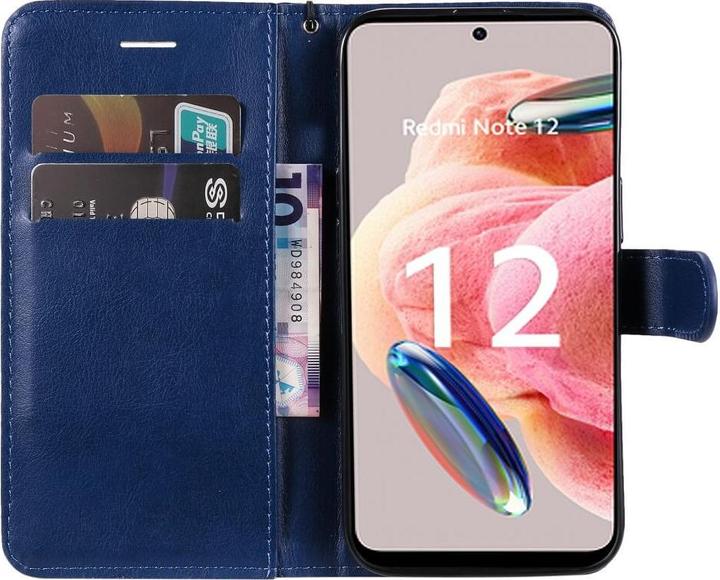 Produktbild Cover-Discount Xiaomi Redmi Note 12 4G - Leder Etui Hülle blau (Xiaomi Redmi Note 12)
