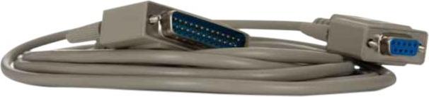Actual product image Rs Pro Serial cable / 9-pin, D-Sub female / 25-pin, D-Sub male, 3m, grey, CE, REACH (0.18 m)