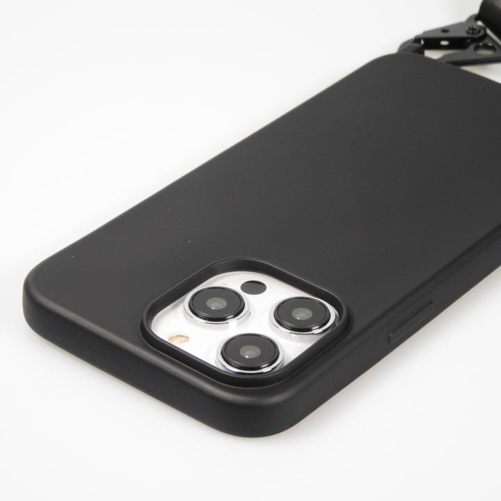 Actual product image PhoneLook Coque Silicone mat avec lanière et mousqueton en fer (Apple iPhone 14 Pro)