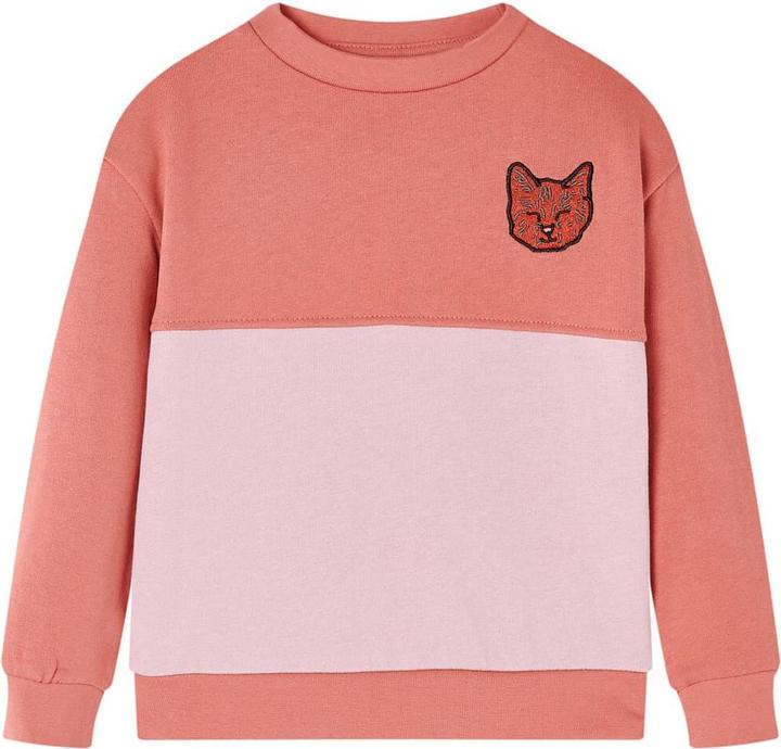VidaXL Kinder-Sweatshirt mit Farbblock Rosa 116,Material: 80 (116)