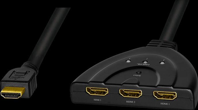 Image du produit LogiLink HD0040 HDMI Splitter 1x3/3x1 port, 4K/30 Hz, CEC,bidirect, pigtail