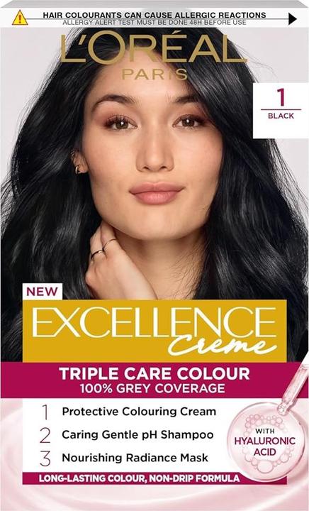 L'Oréal Paris Excellence Crème Haarfärbeset (1 Dunkles Schwarz)