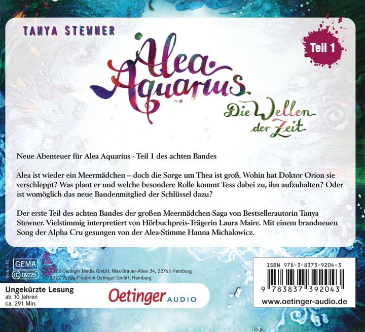 Produktbild Alea Aquarius 8 Teil 1. Die Wellen der Zeit (Tanya Stewner, Deutsch)