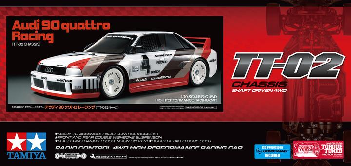 Immagine prodotto Tamiya 1/10 RC Audi 90 quattro Racing (TT-02) (Kit)