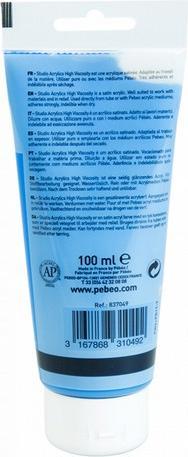 Produktbild Pebeo Studio Acrylics Feine Acrylfarben (Primärzyanblau Opak, 100 ml)