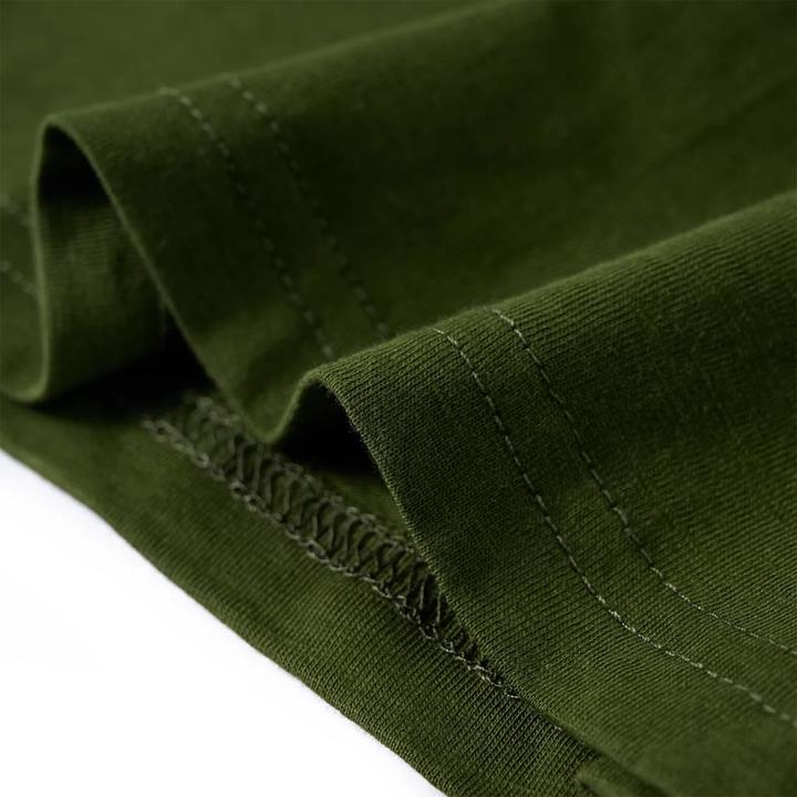 Immagine prodotto VidaXL Camicia da bambino a maniche lunghe color kaki scuro 128,Materiale: 100 (128)