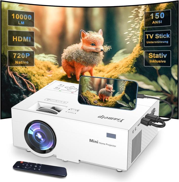 Actual product image Ysametp Mini Beamer (Full HD, 10000 lm)