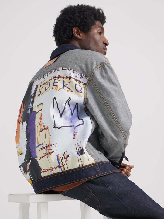 Actual product image Lee Denim jacket JMB Rider Jacket Inside Art (L)