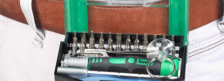 Image du produit kwb Bits For Bytes, boîte de 30 bits (Six pans creux TX M3, Six pans creux TX M1, Six pans creux TX M10, Six pans creux TX M15, Six pans creux TX M5, Croix Phillips PH M0, Croix Phillips PH M000, Croix Phillips PH M00, Rond à six pans creux TX M4, Rond à six pans creux TX M6, Rond à six pans creux TX M8)