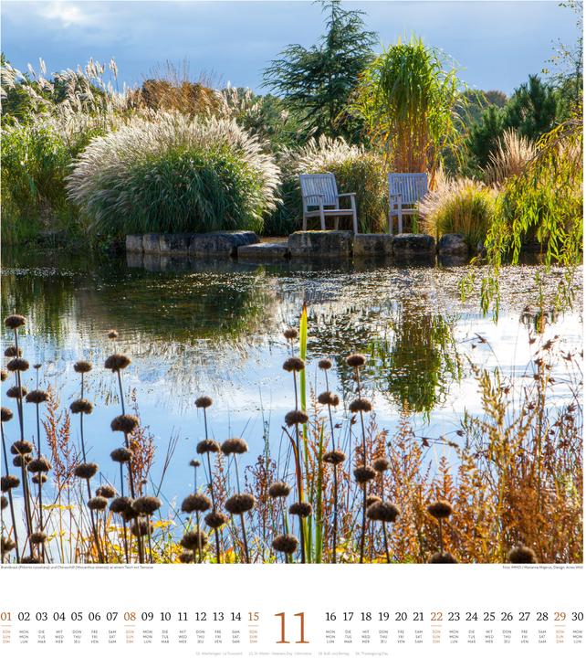 Produktbild Paradiesische Gärten Kalender 2026 (48 x 54 cm, Englisch, Deutsch, Französisch)